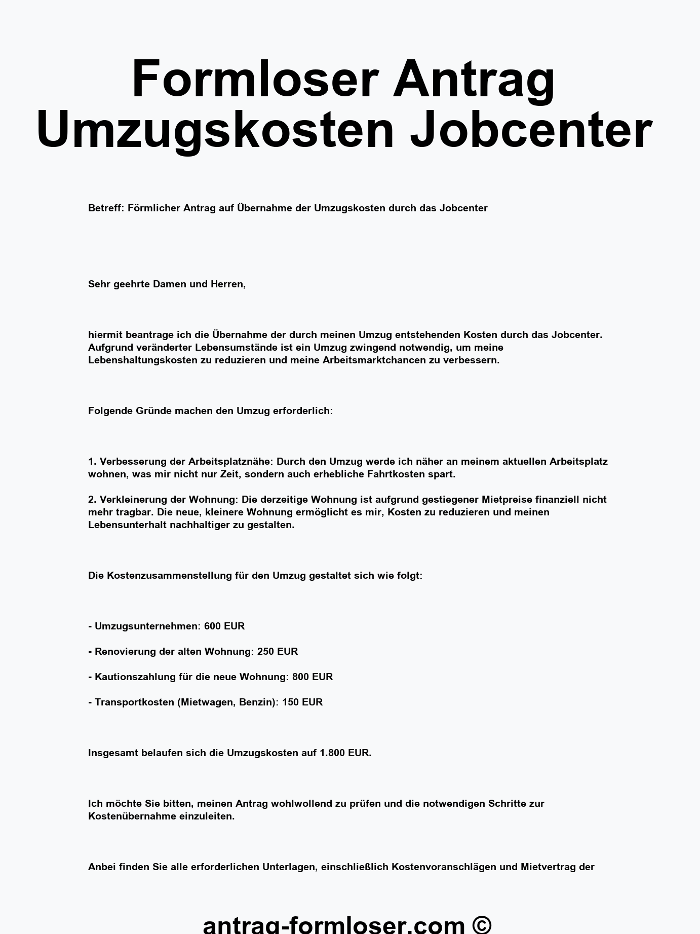 antrag auf umzug beim jobcenter