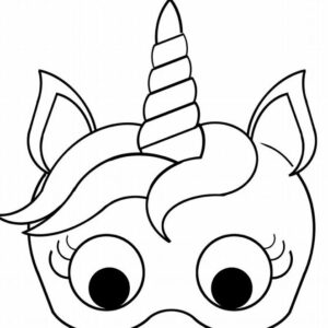  Einhorn Maske Vorlage zum Ausdrucken herunterladen – Kreatives Basteln Bildidee 