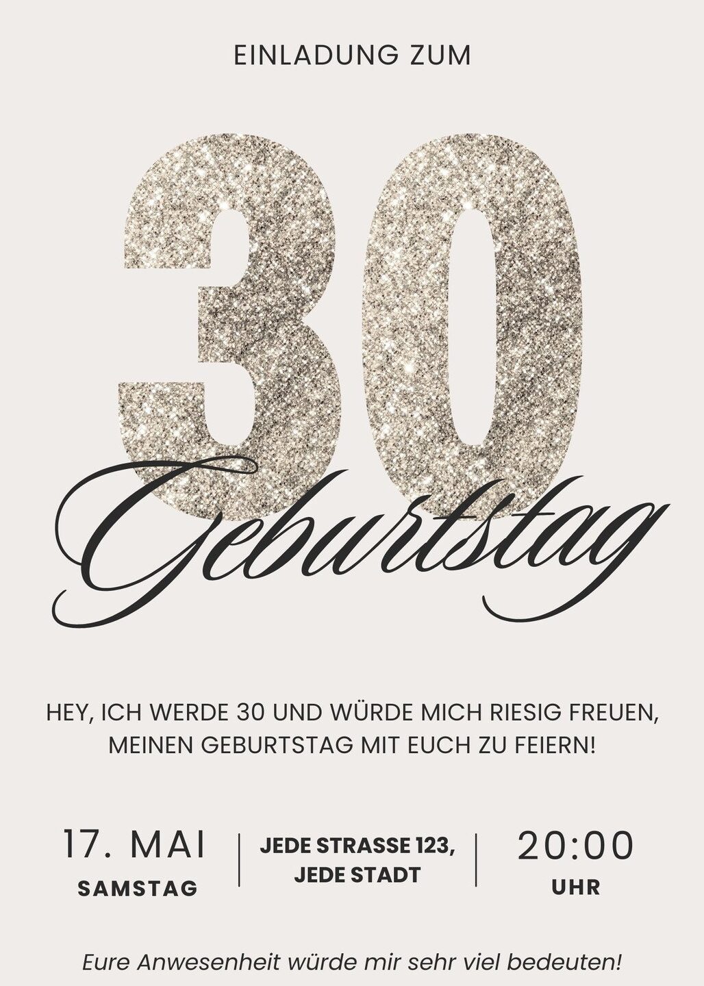 Spannende Einladung Zum 30 Geburtstag Text Bilder